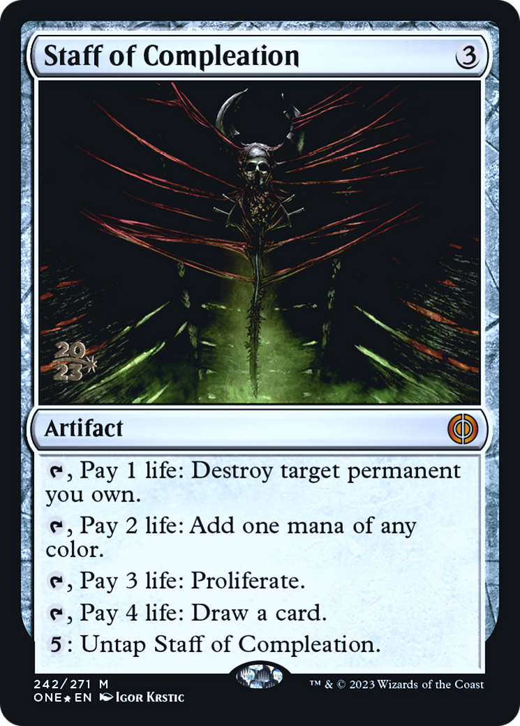 Image of Staff of Compleation [Phyrexia: All Will Be One Prerelease Promos]