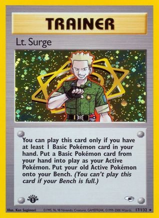Image of Lt. Surge (17/132) [Gym Heroes 1st Edition]