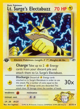 Image of Lt. Surge's Electabuzz (6/132) [Gym Heroes 1st Edition]