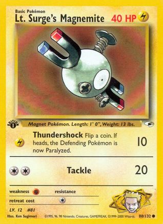 Image of Lt. Surge's Magnemite (80/132) [Gym Heroes 1st Edition]