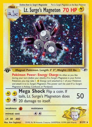 Image of Lt. Surge's Magneton (8/132) [Gym Heroes 1st Edition]