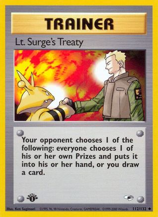 Image of Lt. Surge's Treaty (112/132) [Gym Heroes 1st Edition]