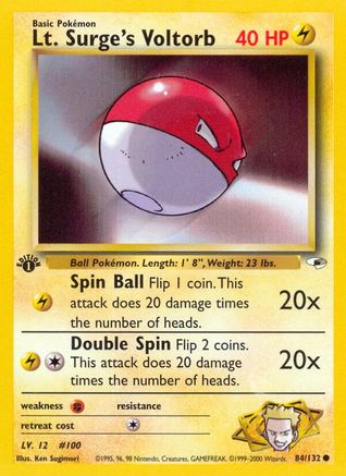 Image of Lt. Surge's Voltorb (84/132) [Gym Heroes 1st Edition]