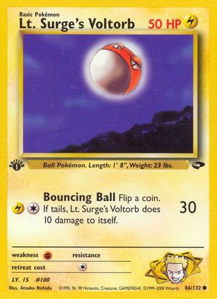Image of Lt. Surge's Voltorb (86/132) [Gym Challenge 1st Edition]