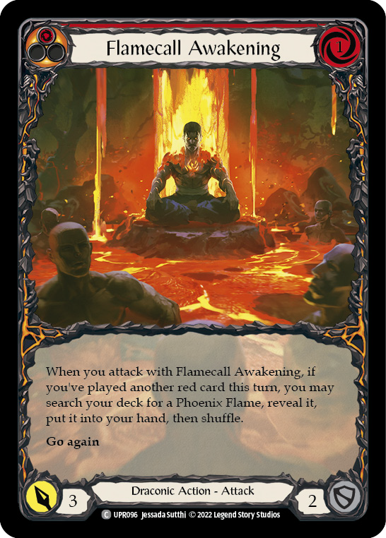Image of Flamecall Awakening (Extended Art) [UPR096] (Uprising)  Rainbow Foil