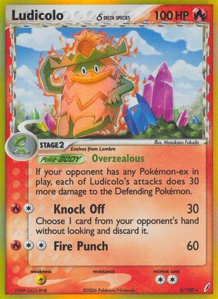 Image of Ludicolo (6/100) (Delta Species) (Stamped) [EX: Crystal Guardians]