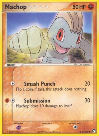 Image of Machop (53/108) (Stamped) [EX: Power Keepers]