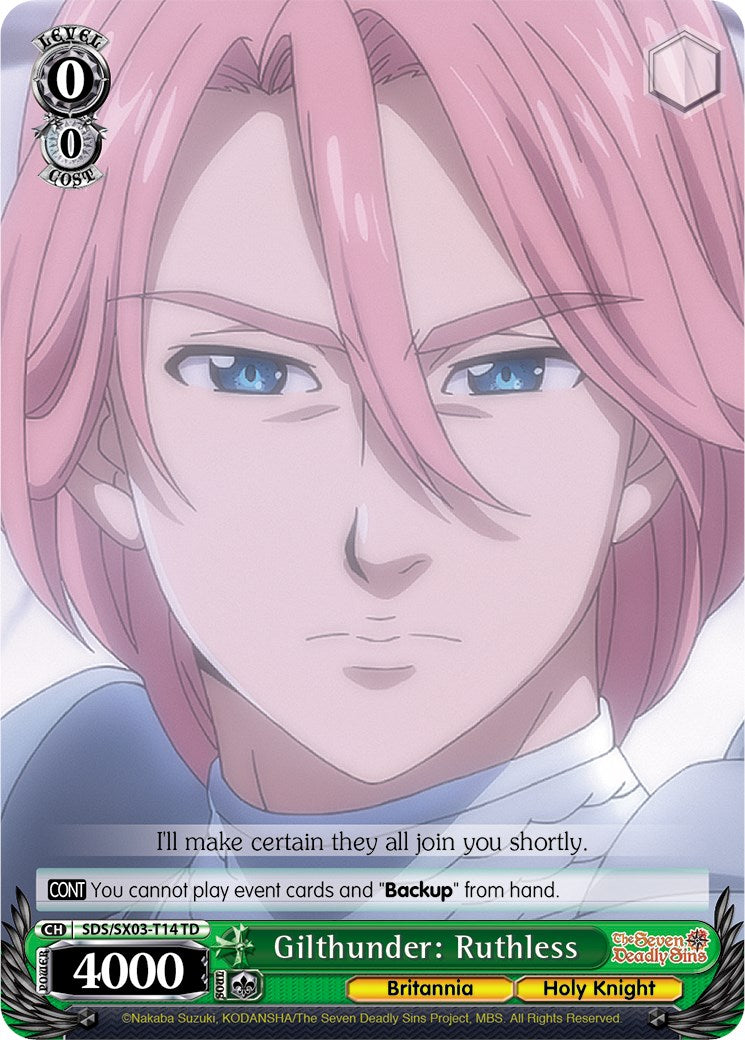Image of Gilthunder: Ruthless (SDS/SX03-T14 TD) [The Seven Deadly Sins]