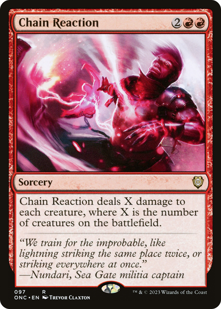 Image of Chain Reaction [Phyrexia: All Will Be One Commander]