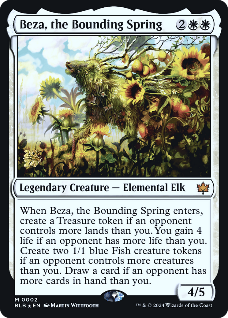 Image of Beza, the Bounding Spring [Bloomburrow Prerelease Promos]