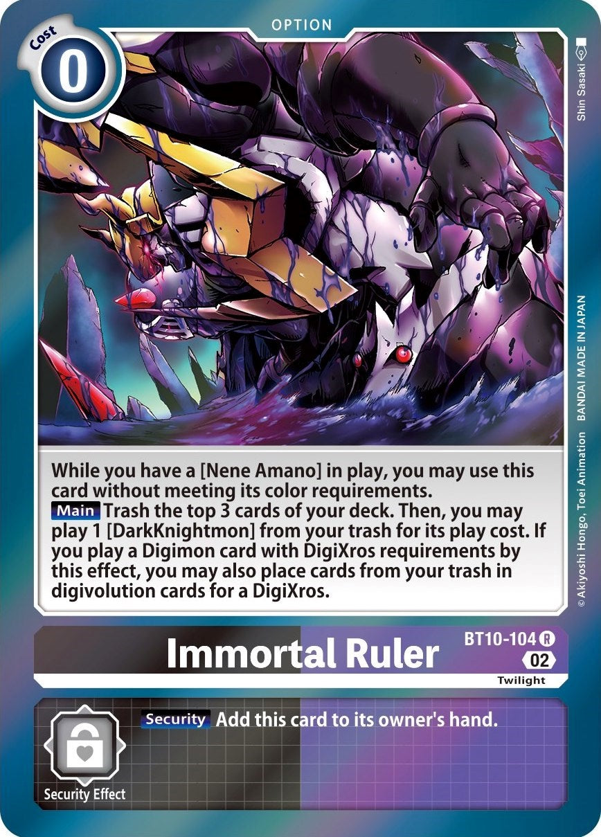 Image of Immortal Ruler [BT10-104] [Xros Encounter]