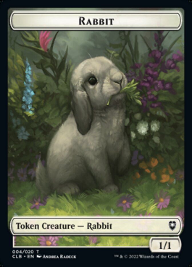 Image of Treasure // Rabbit Double-Sided Token [Commander Legends: Battle for Baldur's Gate Tokens]