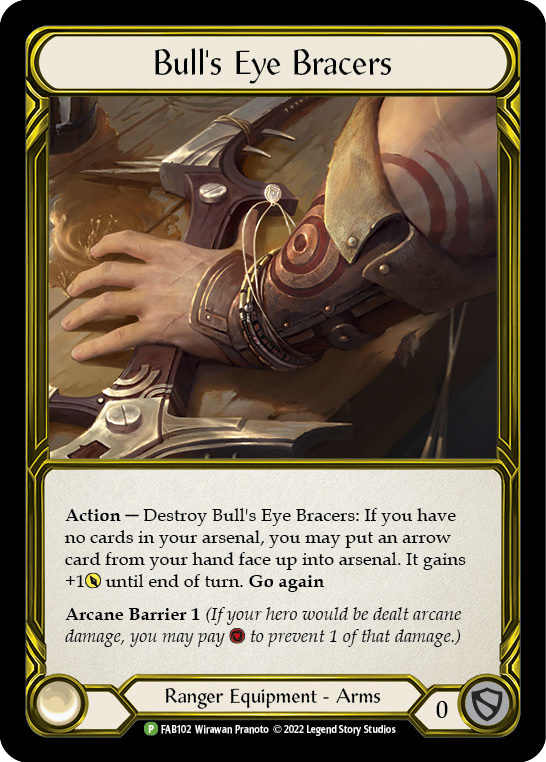 Image of Bull's Eye Bracers (Golden) [FAB102] (Promo)  Cold Foil
