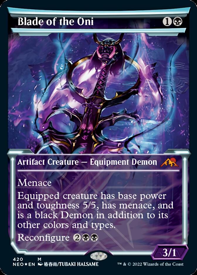 Image of Blade of the Oni (Foil Etched) [Kamigawa: Neon Dynasty]