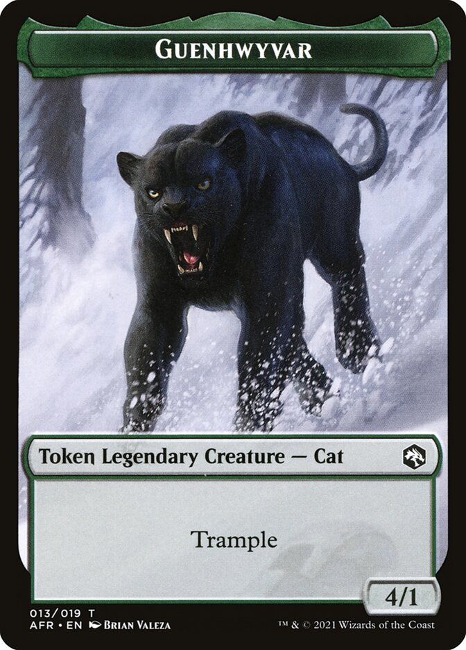 Image of Devil // Guenhwyvar Double-Sided Token [Dungeons & Dragons: Adventures in the Forgotten Realms Tokens]