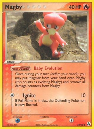 Image of Magby (58/92) (Stamped) [EX: Legend Maker]