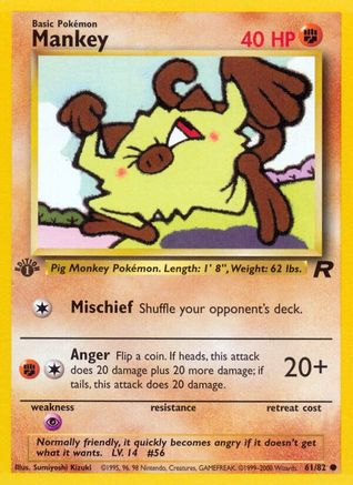 Image of Mankey (61/82) [Team Rocket 1st Edition]