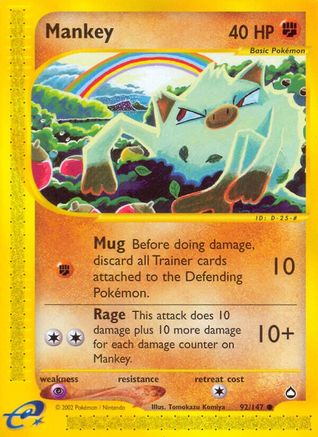 Image of Mankey (92/147) [Aquapolis]