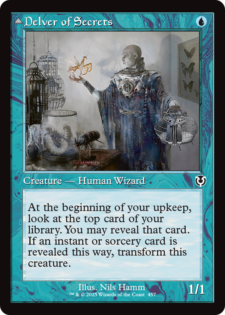 Image of Delver of Secrets // Insectile Aberration (Retro Frame) [Innistrad Remastered]