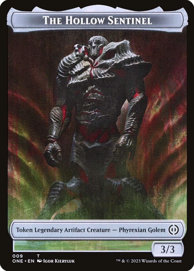 Image of Phyrexian Goblin // The Hollow Sentinel Double-Sided Token [Phyrexia: All Will Be One Tokens]