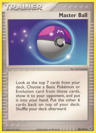Image of Master Ball (88/107) (Stamped) [EX: Deoxys]