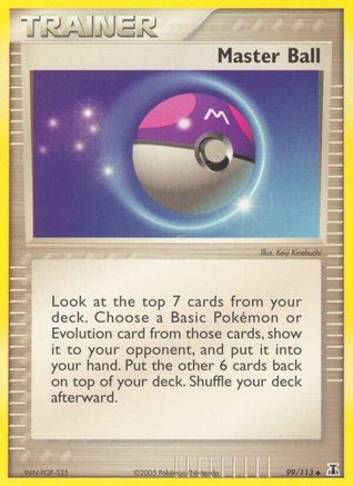 Image of Master Ball (99/113) (Stamped) [EX: Delta Species]