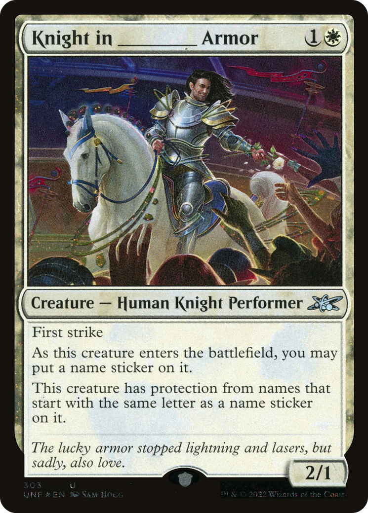 Image of Knight in _____ Armor (Galaxy Foil) [Unfinity]