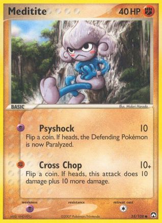 Image of Meditite (55/108) (Stamped) [EX: Power Keepers]