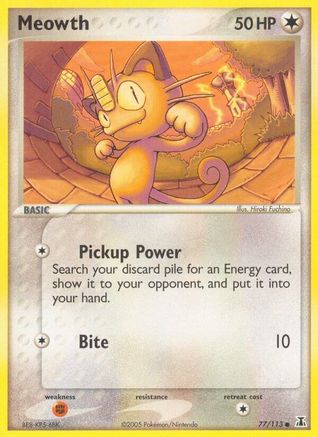 Image of Meowth (77/113) (Stamped) [EX: Delta Species]
