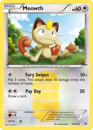 Image of Meowth (102/101) [Black & White: Noble Victories]