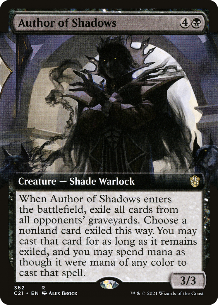 Image of Author of Shadows (Extended Art) [Commander 2021]