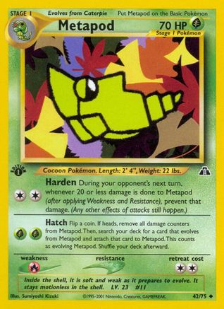Image of Metapod (42/75) [Neo Discovery 1st Edition]