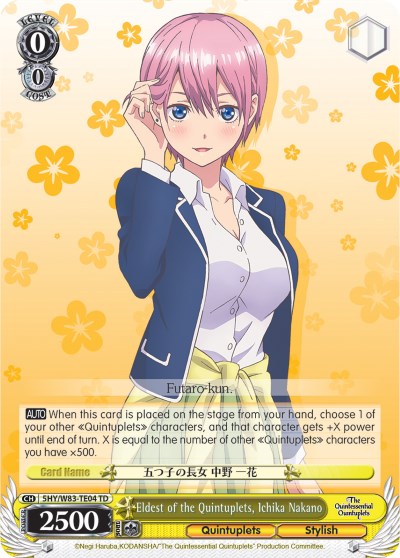 Image of Eldest of the Quintuplets, Ichika Nakano (5HY/W83-TE04 TD) [The Quintessential Quintuplets]
