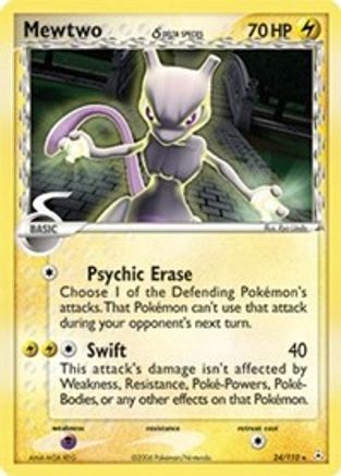 Image of Mewtwo (24/110) (Delta Species) (Stamped) [EX: Holon Phantoms]