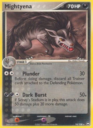 Image of Mightyena (18/108) (Stamped) [EX: Power Keepers]