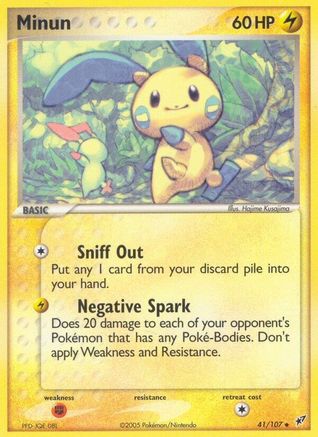 Image of Minun (41/107) (Stamped) [EX: Deoxys]