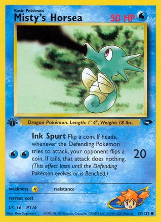 Image of Misty's Horsea (87/132) [Gym Challenge 1st Edition]