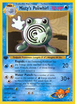 Image of Misty's Poliwhirl (53/132) [Gym Heroes 1st Edition]