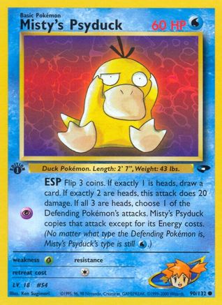 Image of Misty's Psyduck (90/132) [Gym Challenge 1st Edition]