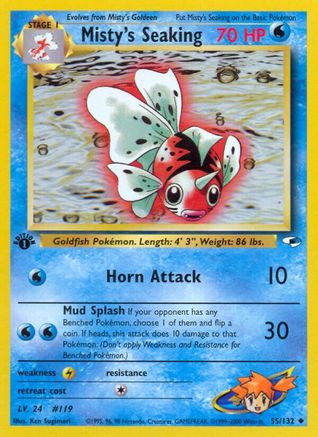 Image of Misty's Seaking (55/132) [Gym Heroes 1st Edition]