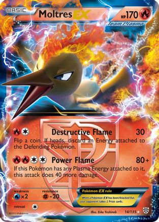 Image of Moltres EX (14/135) [Black & White: Plasma Storm]