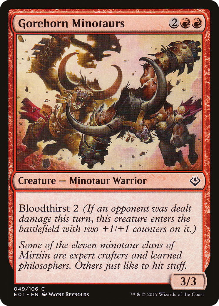 Image of Gorehorn Minotaurs [Archenemy: Nicol Bolas]