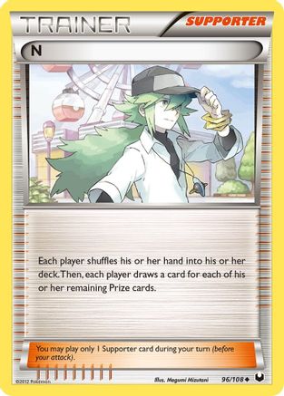 Image of N (96/108) [Black & White: Dark Explorers]
