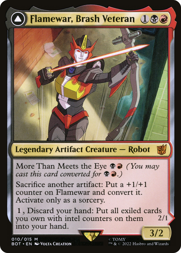 Image of Flamewar, Brash Veteran // Flamewar, Streetwise Operative [Transformers]