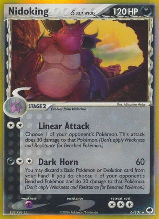 Image of Nidoking (6/101) (Delta Species) (Stamped) [EX: Dragon Frontiers]