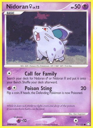 Image of Nidoran (91/123) (Female) [Diamond & Pearl: Mysterious Treasures]