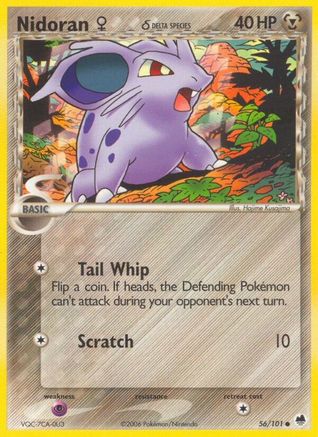 Image of Nidoran (56/101) (Female) (Delta Species) (Stamped) [EX: Dragon Frontiers]