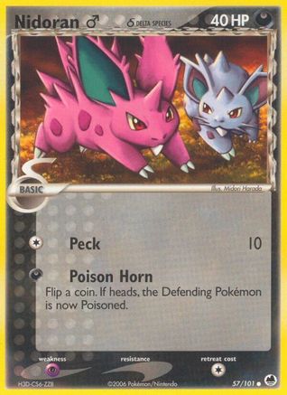 Image of Nidoran (57/101) (Male) (Delta Species) (Stamped) [EX: Dragon Frontiers]