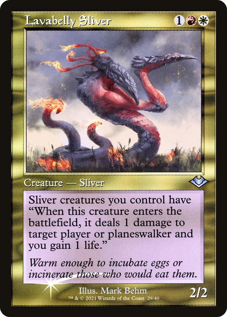 Image of Lavabelly Sliver (Retro Frame) (MH1-029) - Modern Horizons 1 Timeshifts Etched Foil