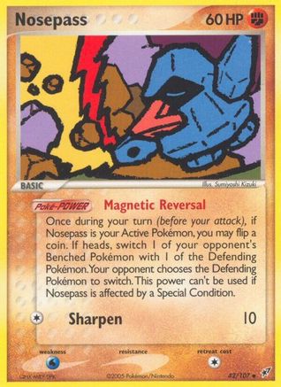 Image of Nosepass (42/107) (Stamped) [EX: Deoxys]